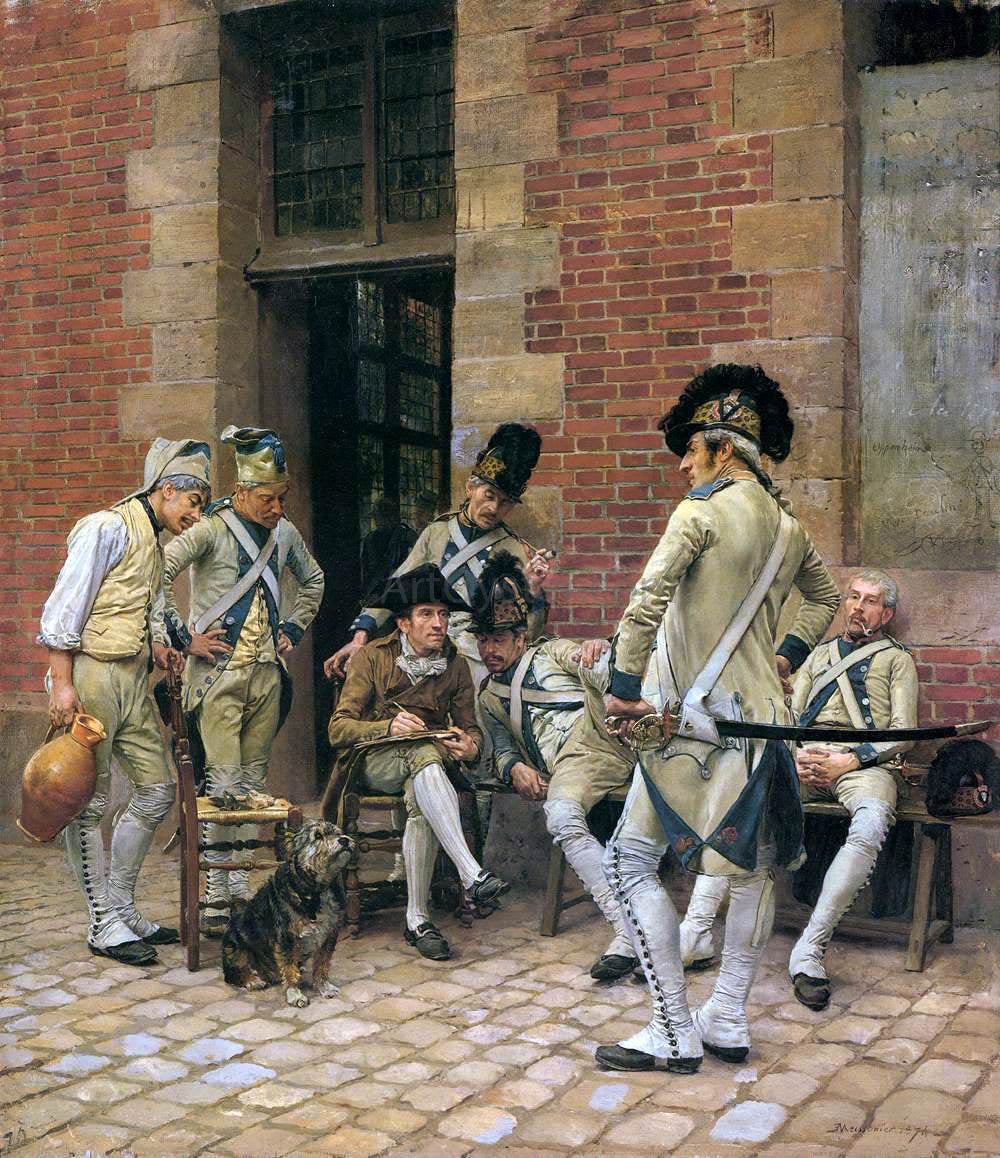 Jean-Louis Ernest Meissonier The Portrait of a Sergeant - Canvas Print