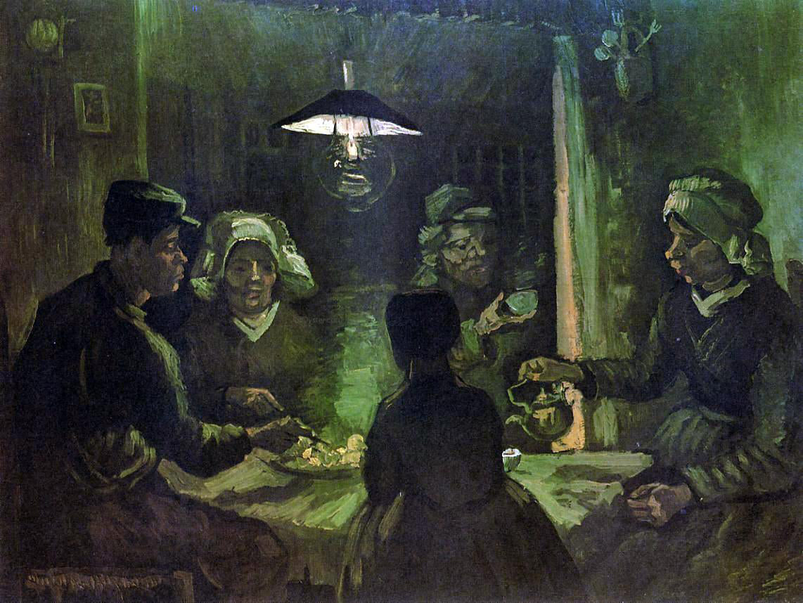 Vincent Van Gogh The Potato Eaters - Canvas Print
