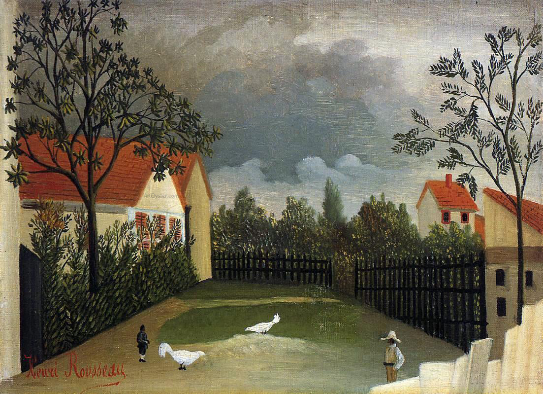 Henri Rousseau The Poultry Yard - Canvas Print