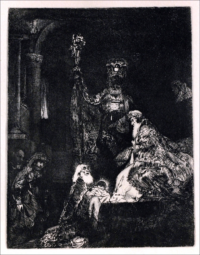 Rembrandt Van Rijn The Presentation - Canvas Print