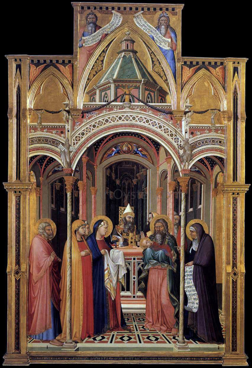 Ambrogio Lorenzetti The Presentation in the Temple - Canvas Print