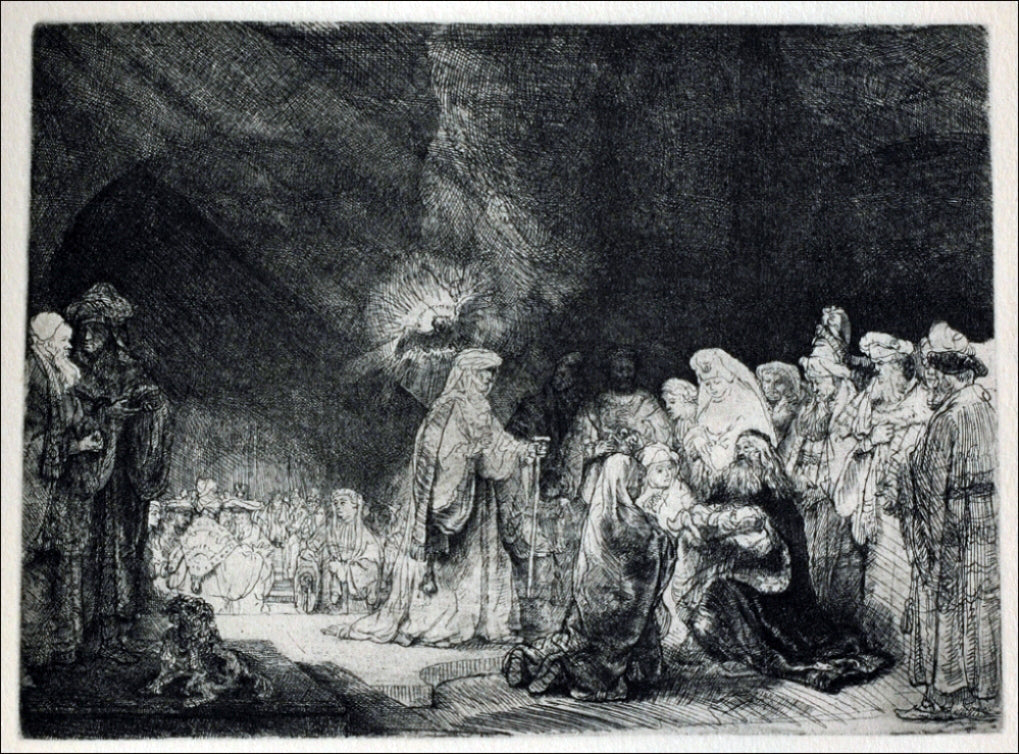 Rembrandt Van Rijn The Presentation in the Vaulted Temple - Canvas Print