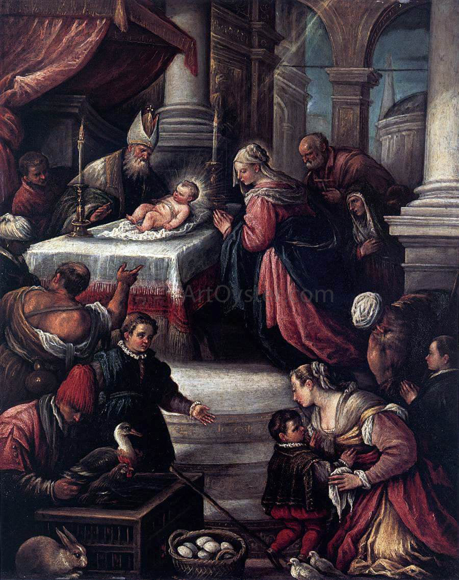 Francesco Bassano The Presentation of Christ in the Temple - Canvas Print