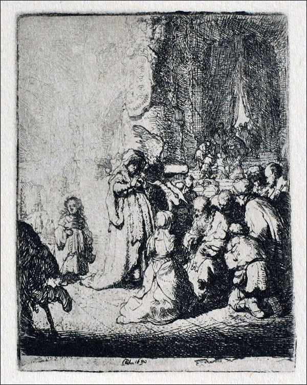Rembrandt Van Rijn The Presentation; With the Angel - Canvas Print