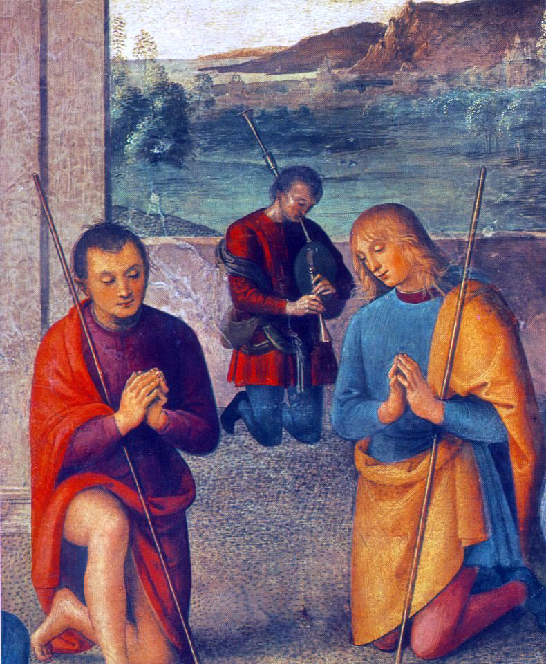 Pietro Perugino The Presepio (detail) - Canvas Print
