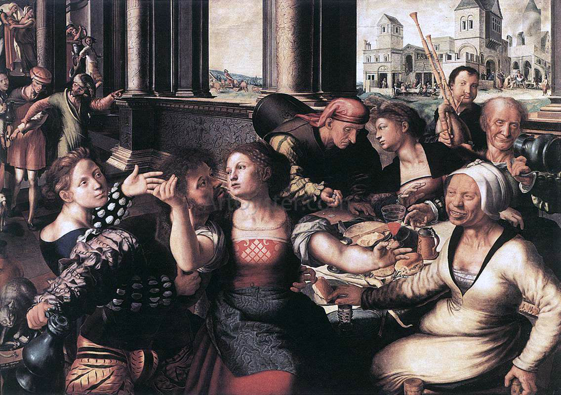 Jan Sanders Van Hemessen The Prodigal Son - Canvas Print