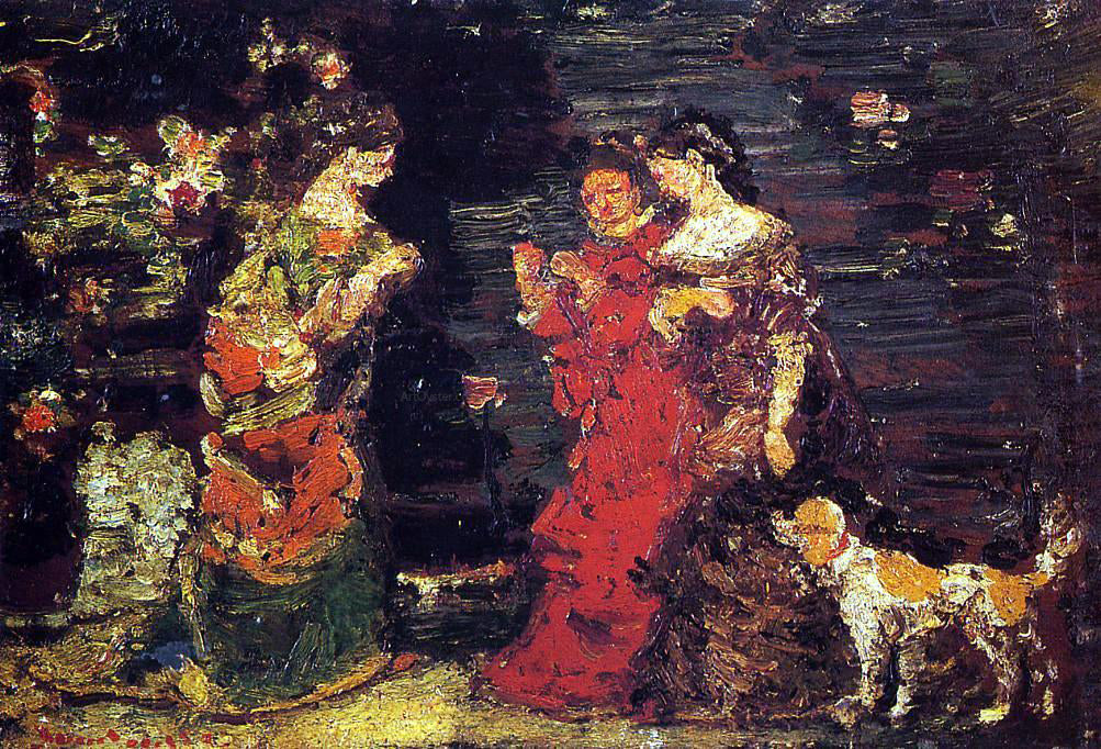Adolphe-Joseph-Thomas Monticelli The Promenade - Canvas Print