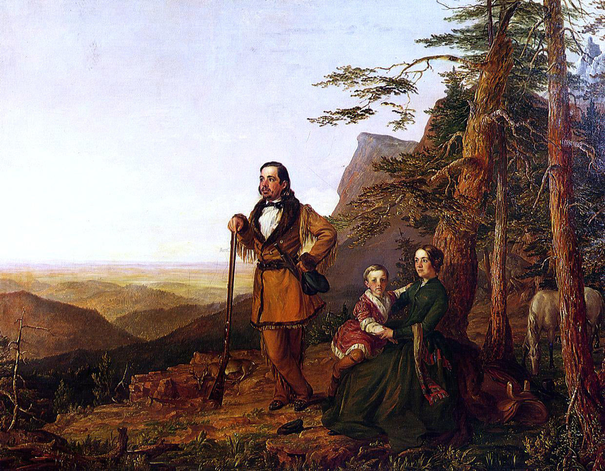 William S Jewett The Promised Land - The Grayson Family - Canvas Print