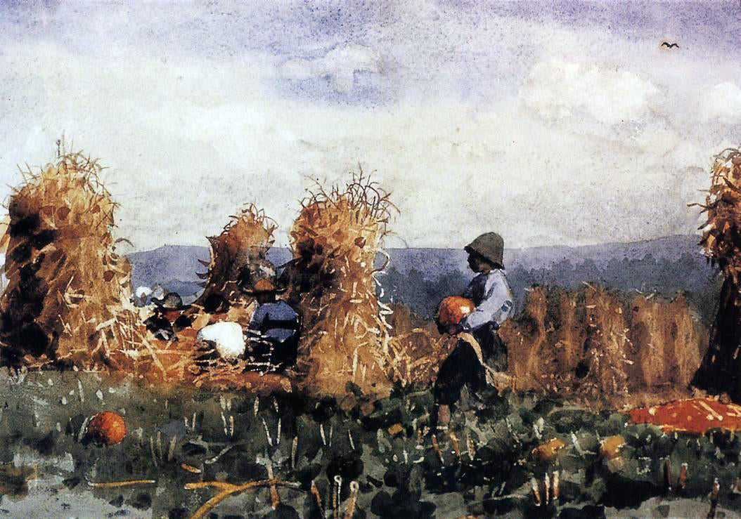 Winslow Homer The Pumpkin Patch - Canvas Print
