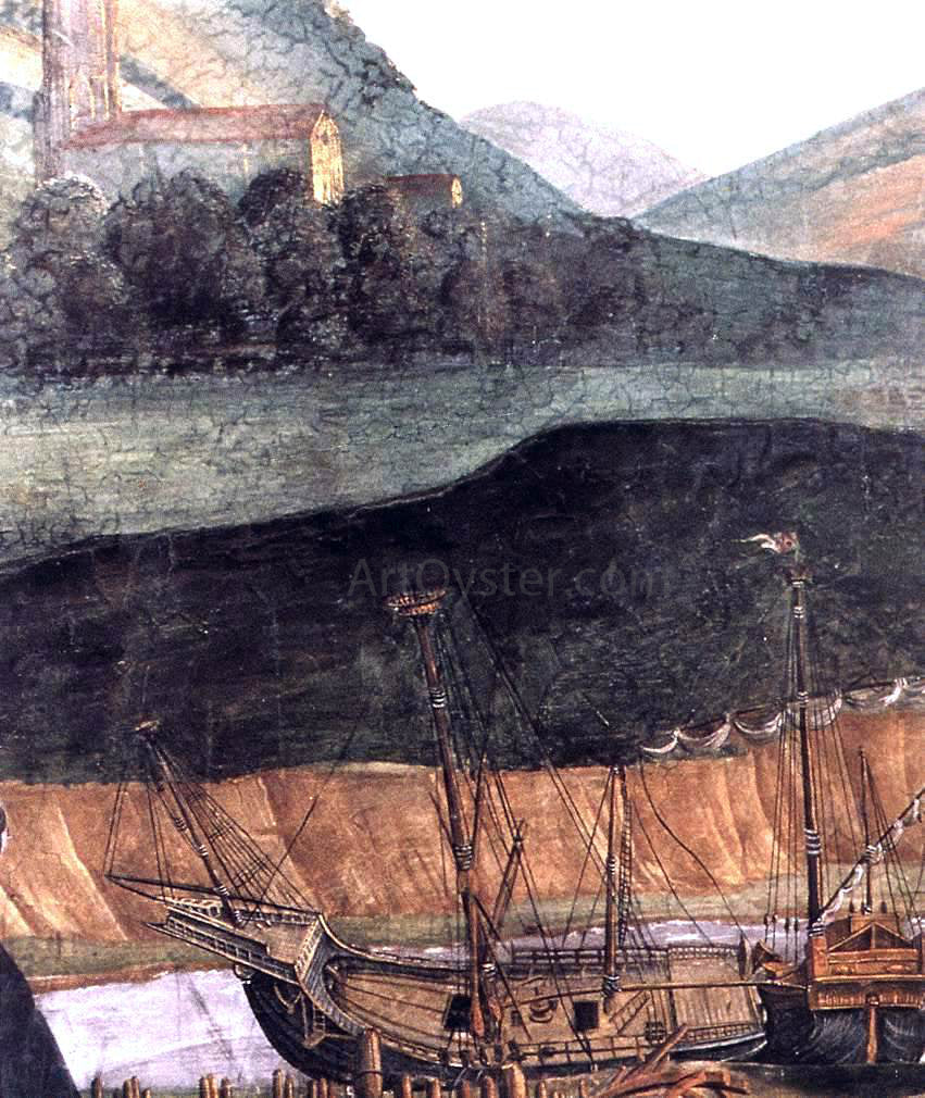 Sandro Botticelli The Punishment of Korah and the Stoning of Moses and Aaron (detail 6) (Cappella Sistina, Vatican) - Canvas Print