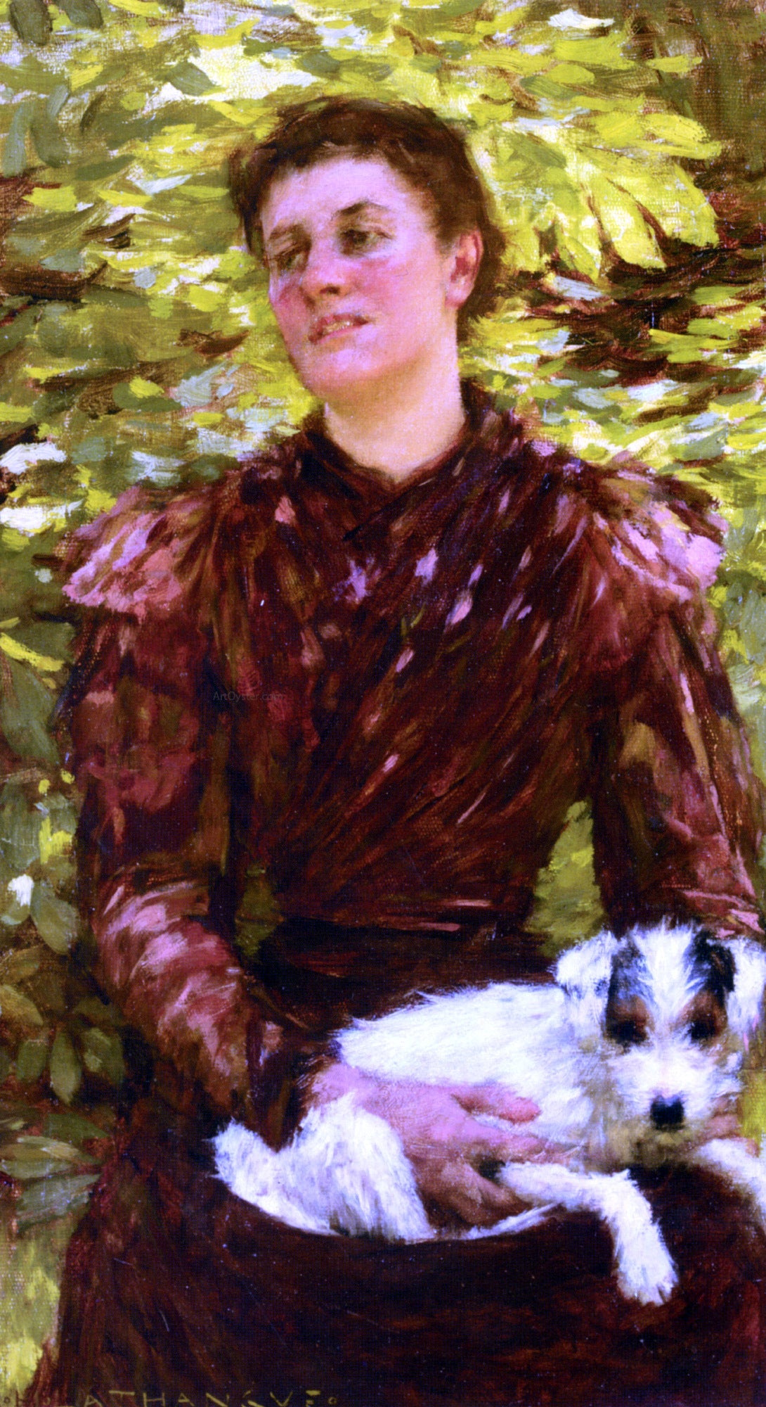 Henry Herbert La Thangue The Puppy - Canvas Print