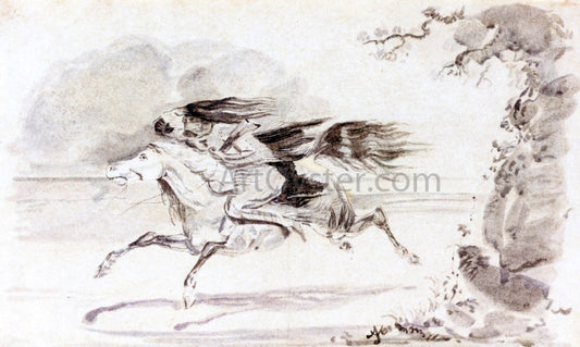 Alfred Jacob Miller The Pursuit - Canvas Print