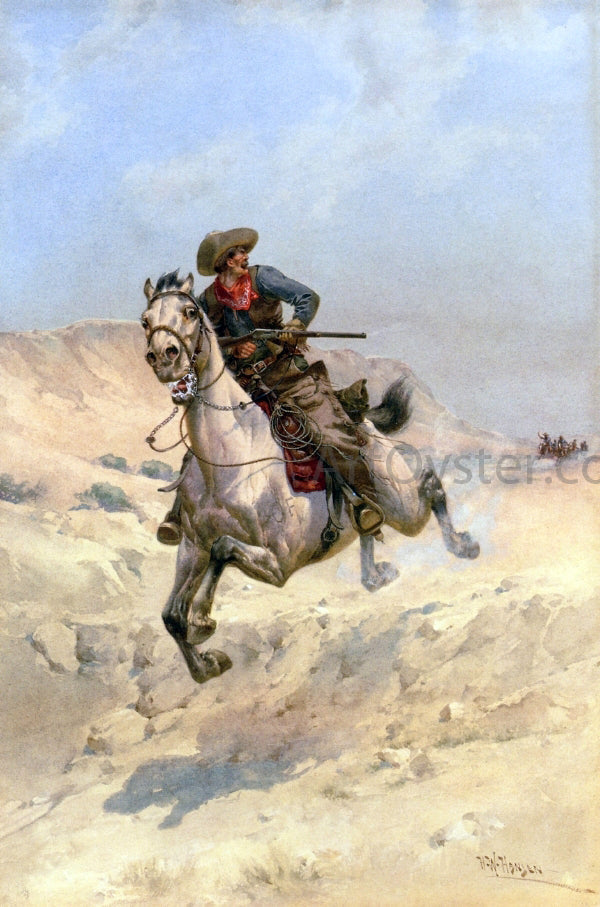 Herman W Hansen The Pursuit - Canvas Print