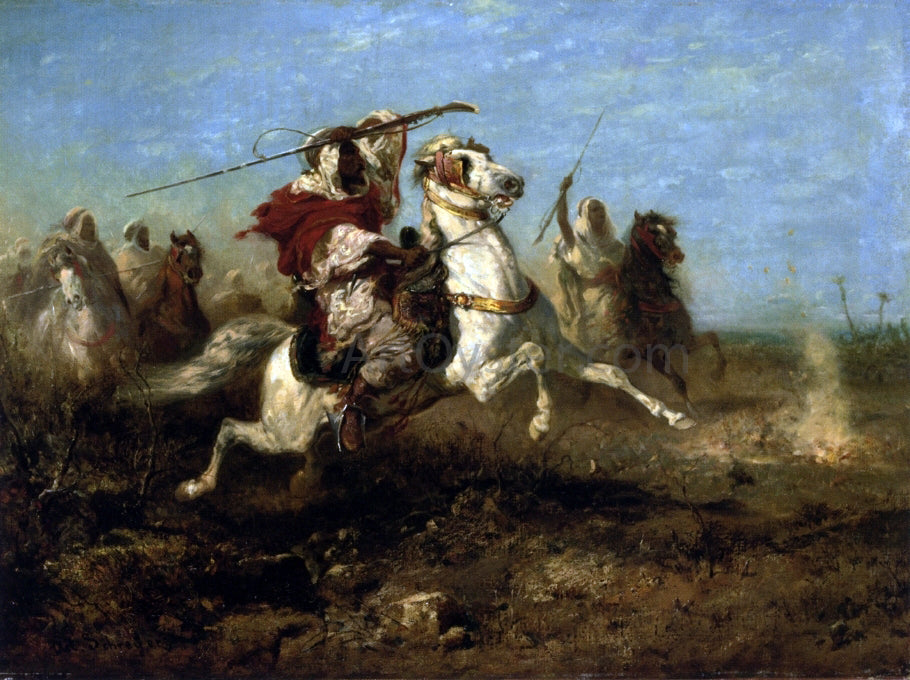 Adolf Schreyer The Pursuit - Canvas Print