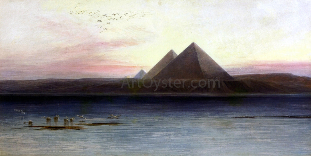 Edward Lear The Pyramids of Ghizeh - Canvas Print