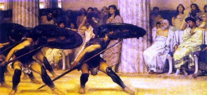 Sir Lawrence Alma-Tadema The Pyrrhic Dance - Canvas Print