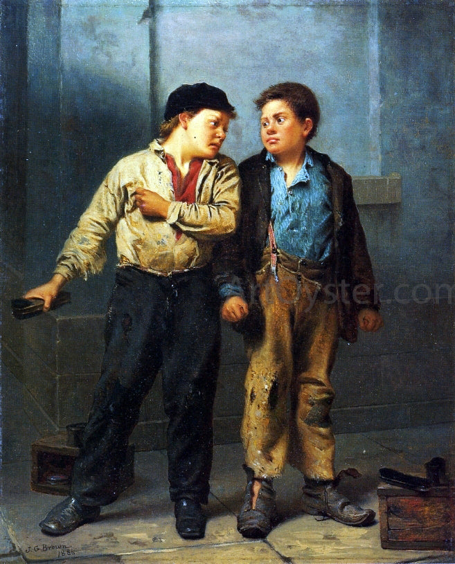 John George Brown The Quarrel - Canvas Print