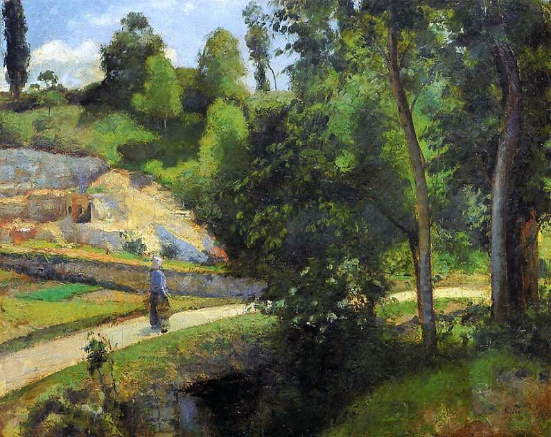 Camille Pissarro The Quarry, Pontoise - Canvas Print