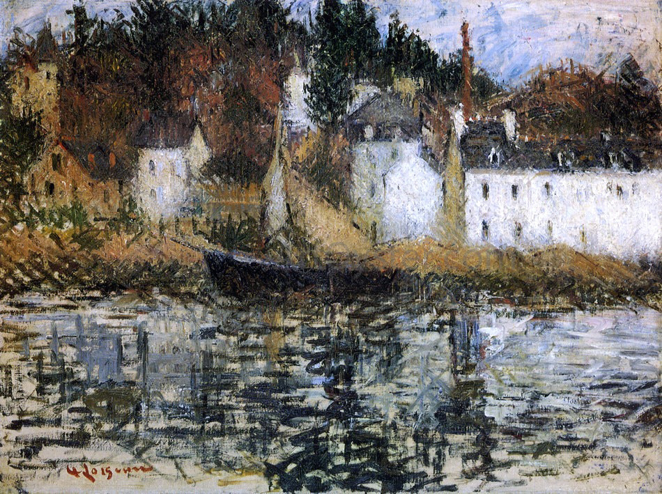 Gustave Loiseau The Quay at Pont Aven - Canvas Print