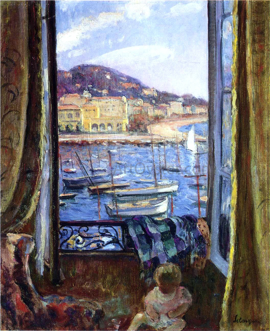 Henri Lebasque A Quay at St Pierre in Cannes - Canvas Print
