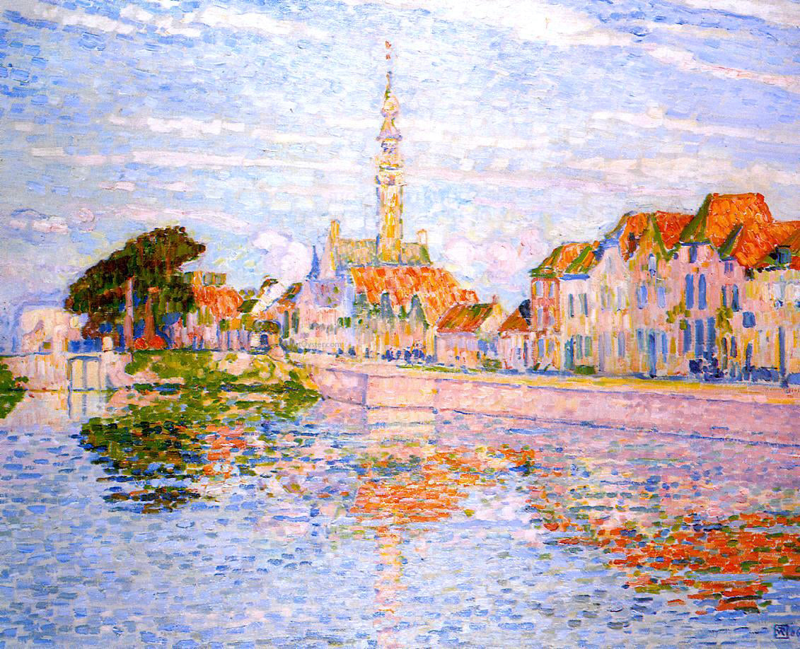 Theo Van Rysselberghe The Quay at Verre, Zeeland - Canvas Print
