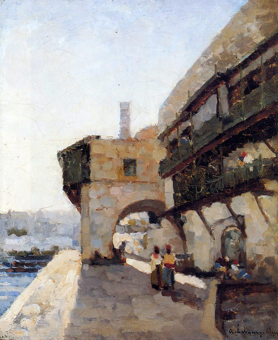 Albert Lebourg The Quay de l'Amiraute in Algiers - Canvas Print