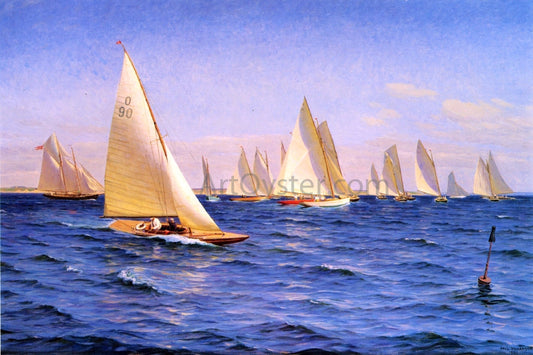 Axel Johansen The Race - Canvas Print