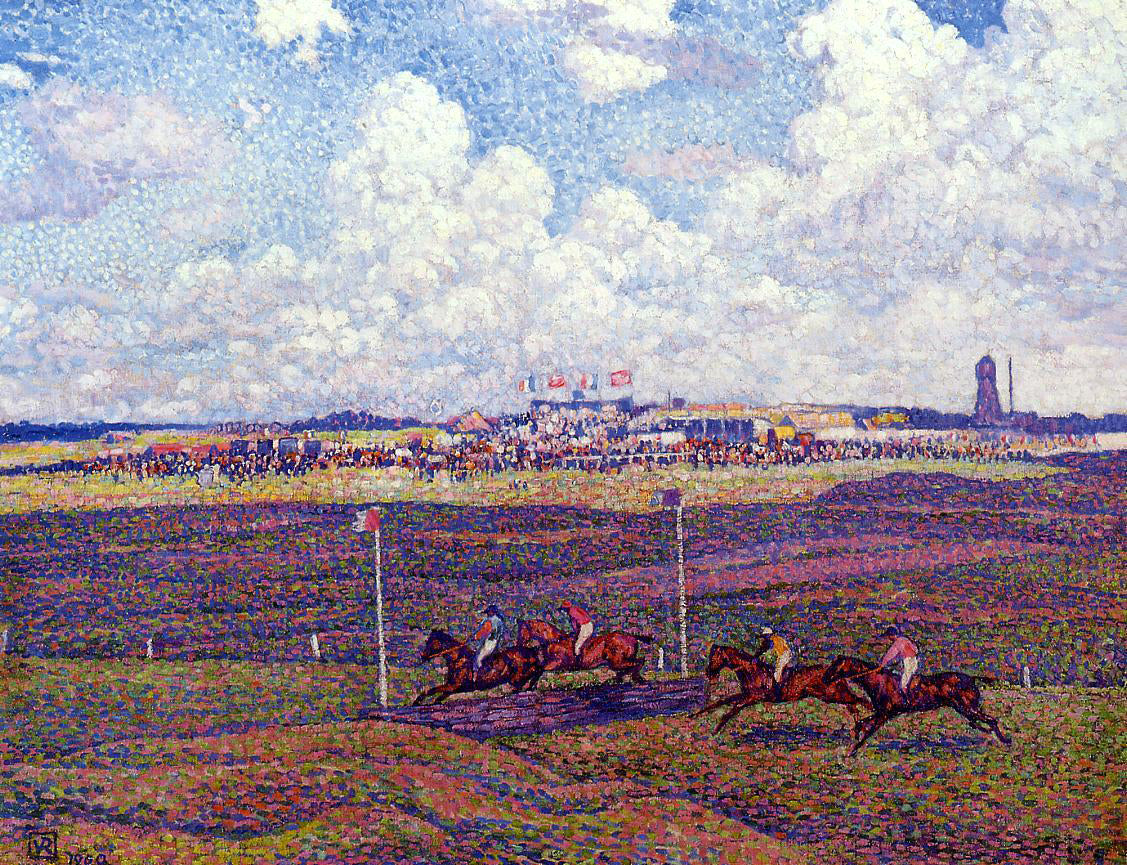 Theo Van Rysselberghe The Race Track at Boulogne-sur-Mer - Canvas Print