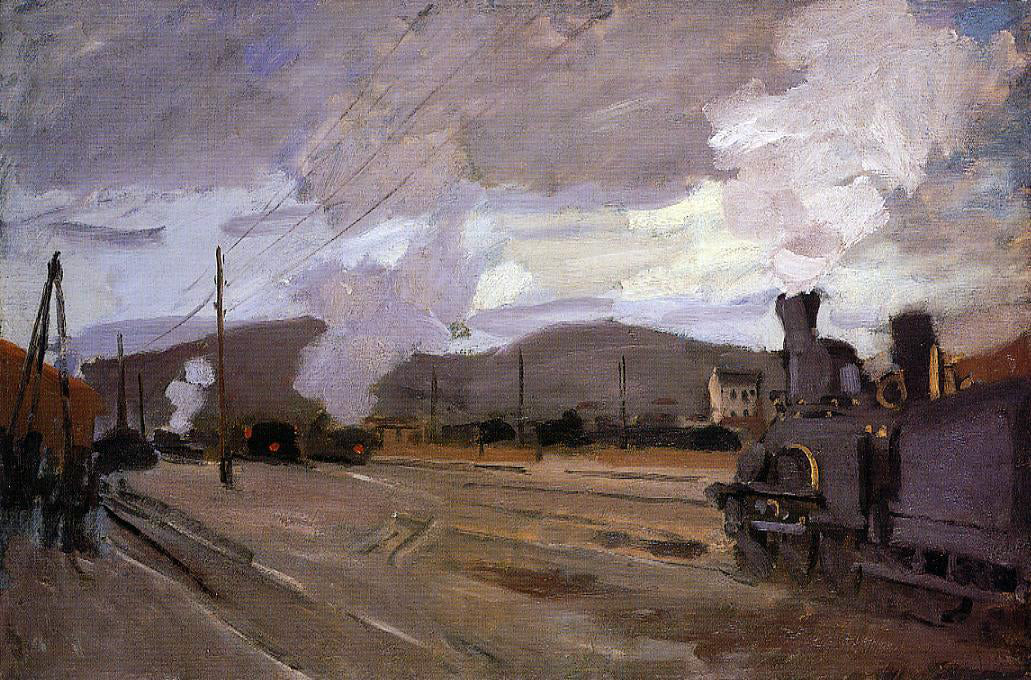 Claude Oscar Monet The Railroad Station at Argenteuil - Canvas Print