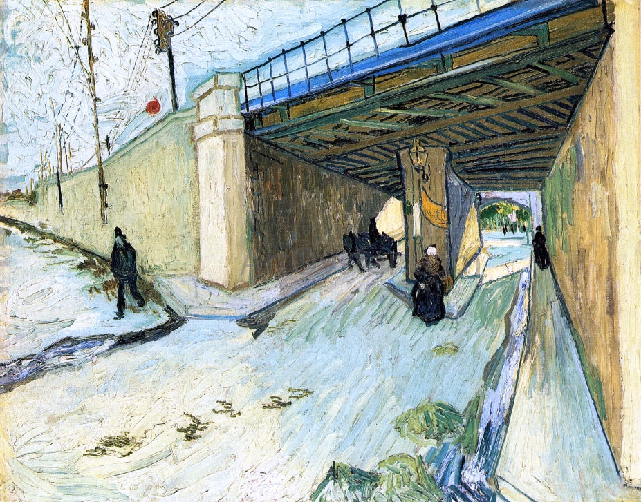 Vincent Van Gogh The Railway Bridge over Avenue Montmajour - Canvas Print