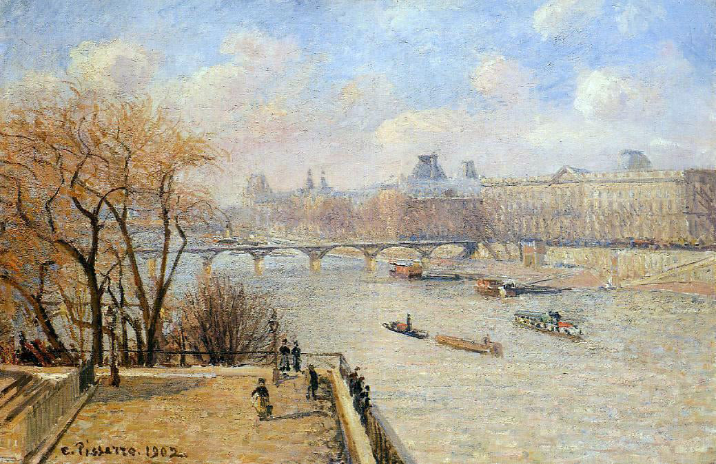 Camille Pissarro The Raised Terrace of the Pont-Neuf - Canvas Print