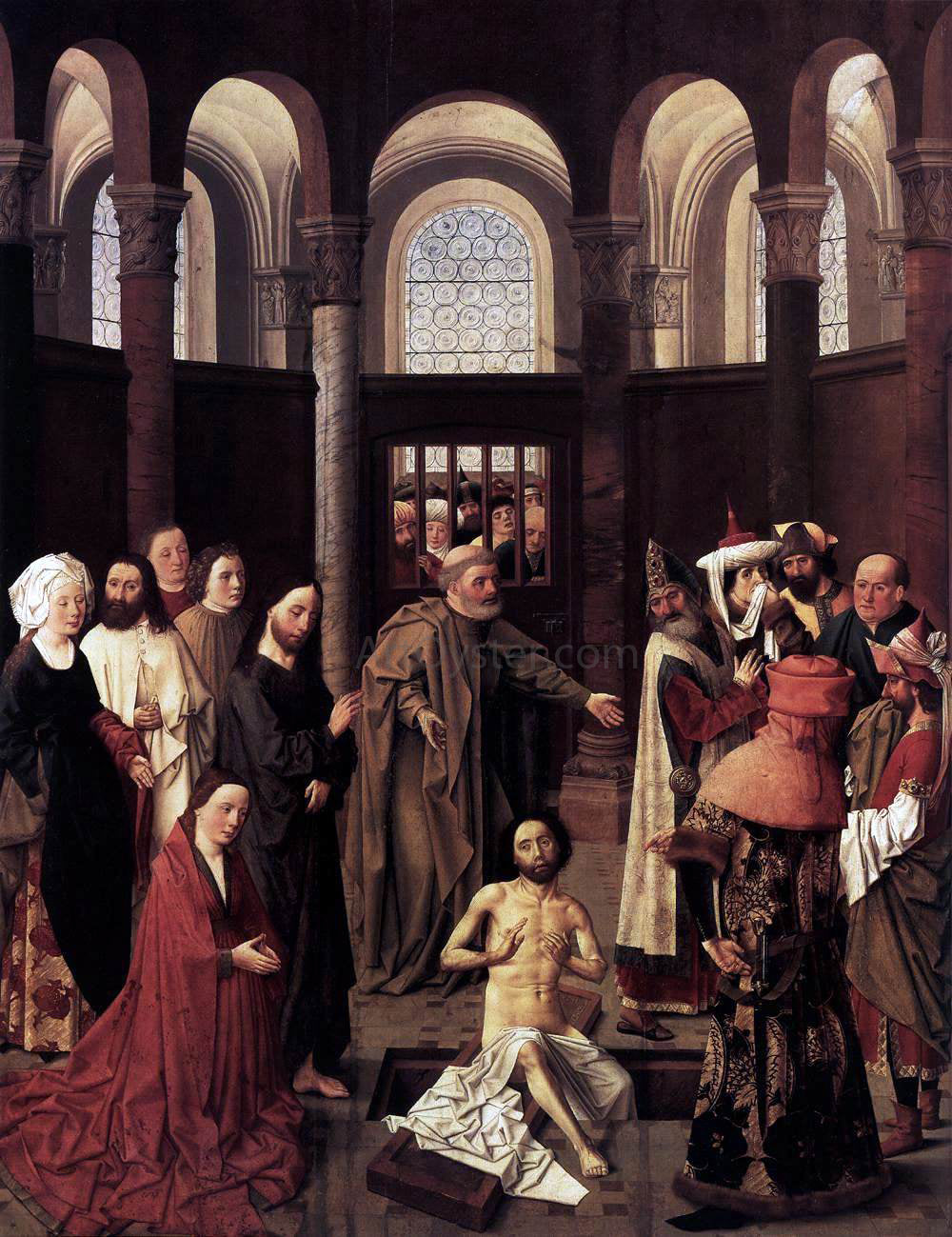 Albert Van Ouwater The Raising of Lazarus - Canvas Print