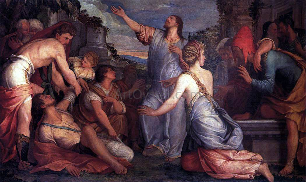 Giuseppe Salviati The Raising of Lazarus - Canvas Print