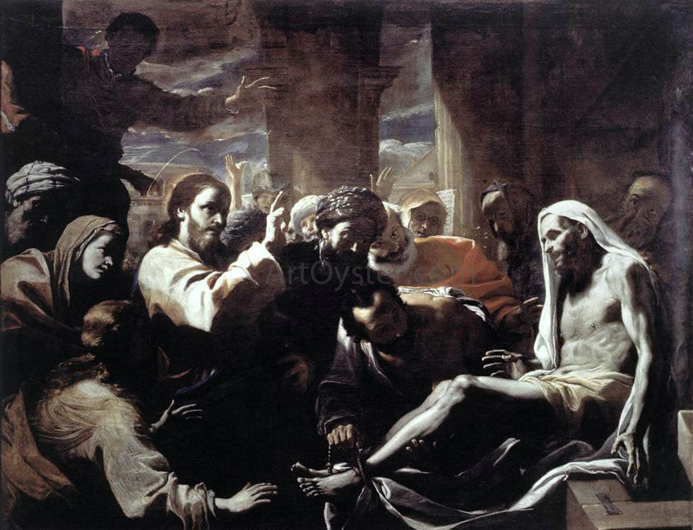 Mattia Preti The Raising of Lazarus - Canvas Print