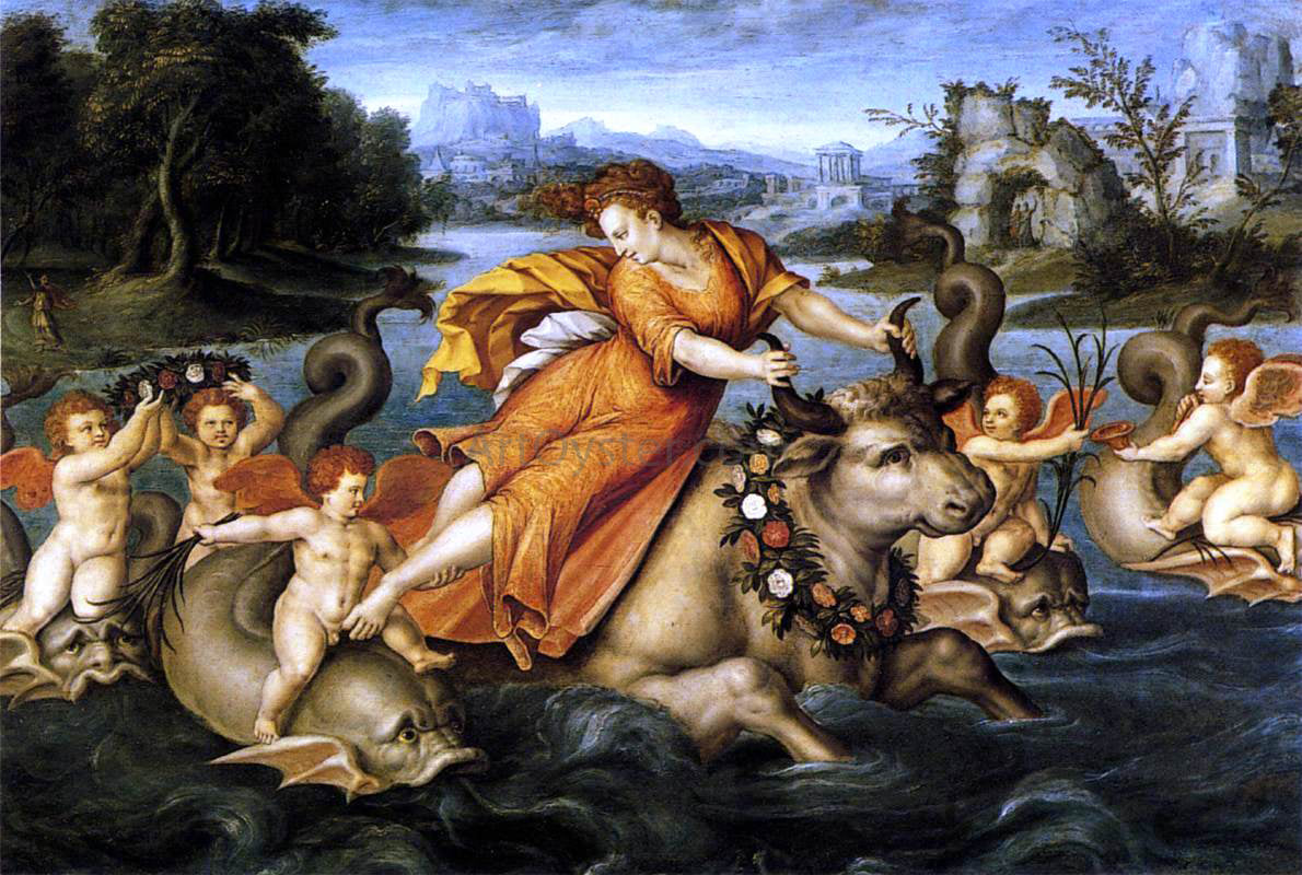 The Elder Jean Cousin The Rape of Europa - Canvas Print