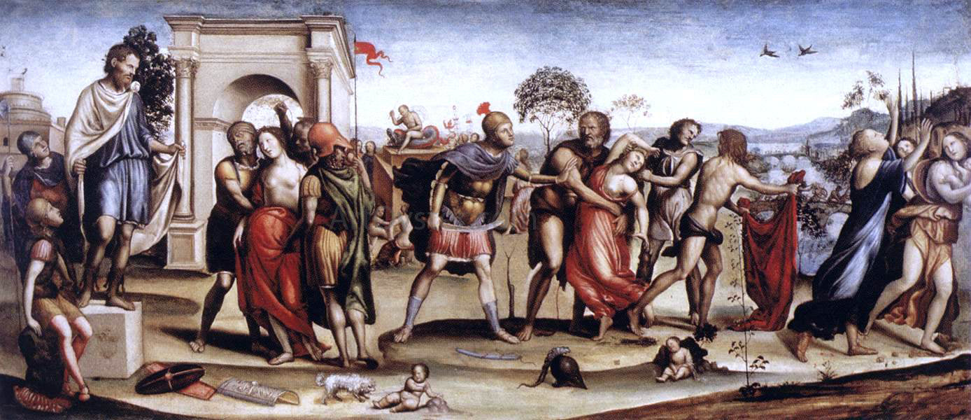 Il Sodoma The Rape of the Sabine Women - Canvas Print
