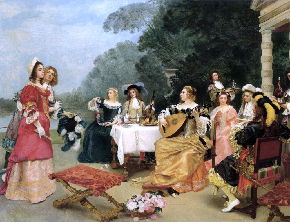 Gustave Jean Jacquet The Recital - Canvas Print