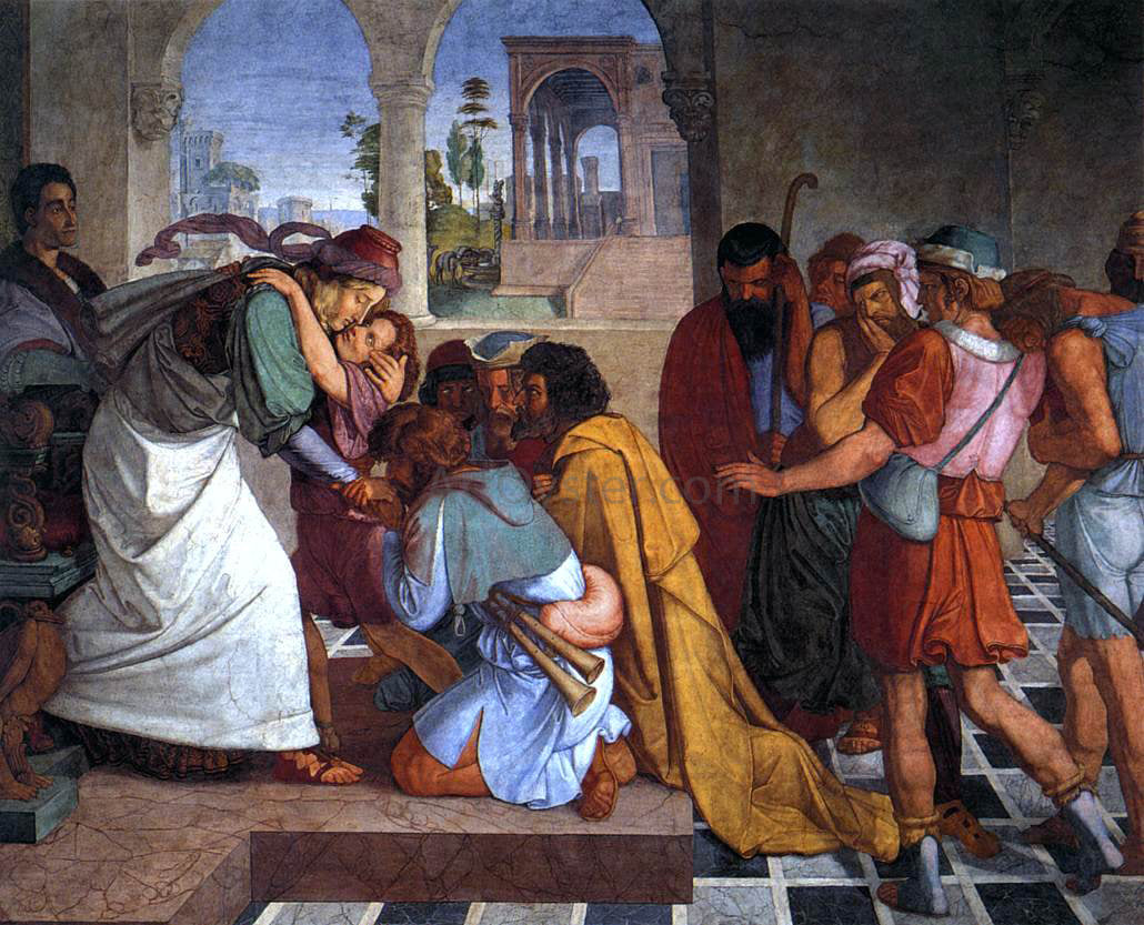 Peter Cornelius The Recognition of Joseph by his Brothers - Canvas Print
