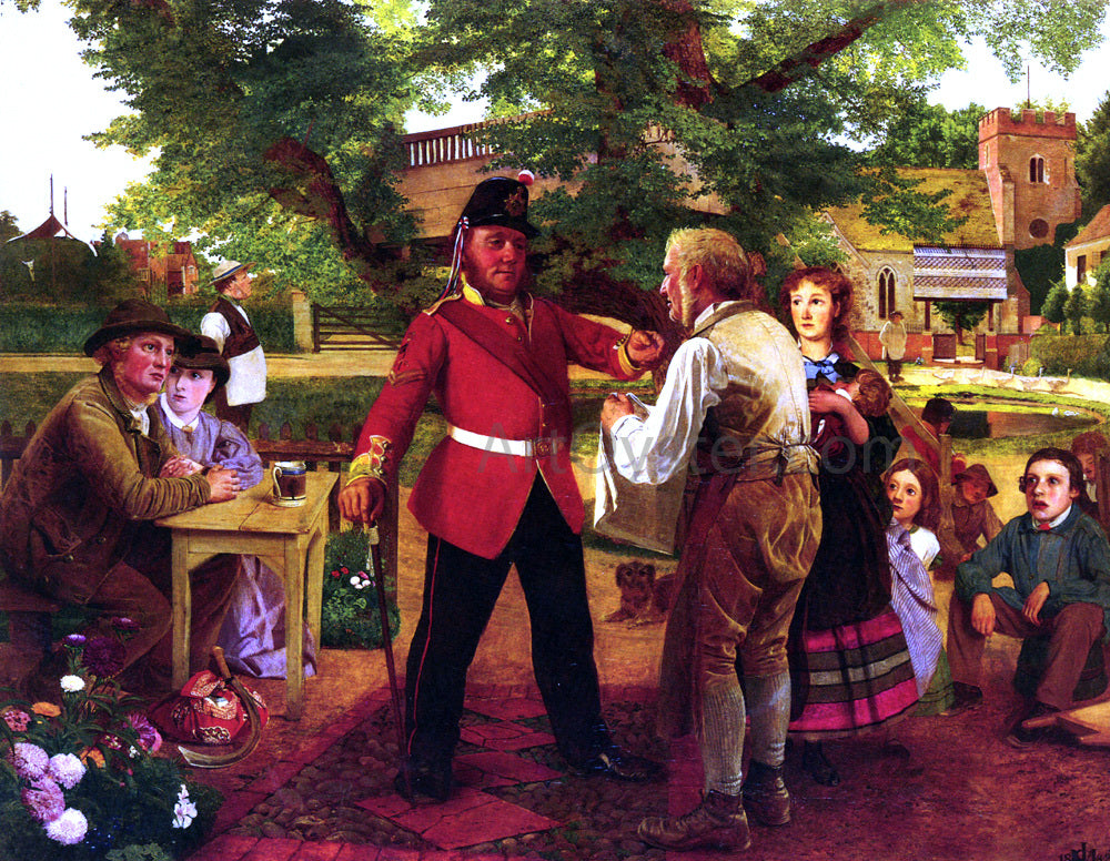 John Mulcaster Carrick The Recruiting Sergeant - Canvas Print