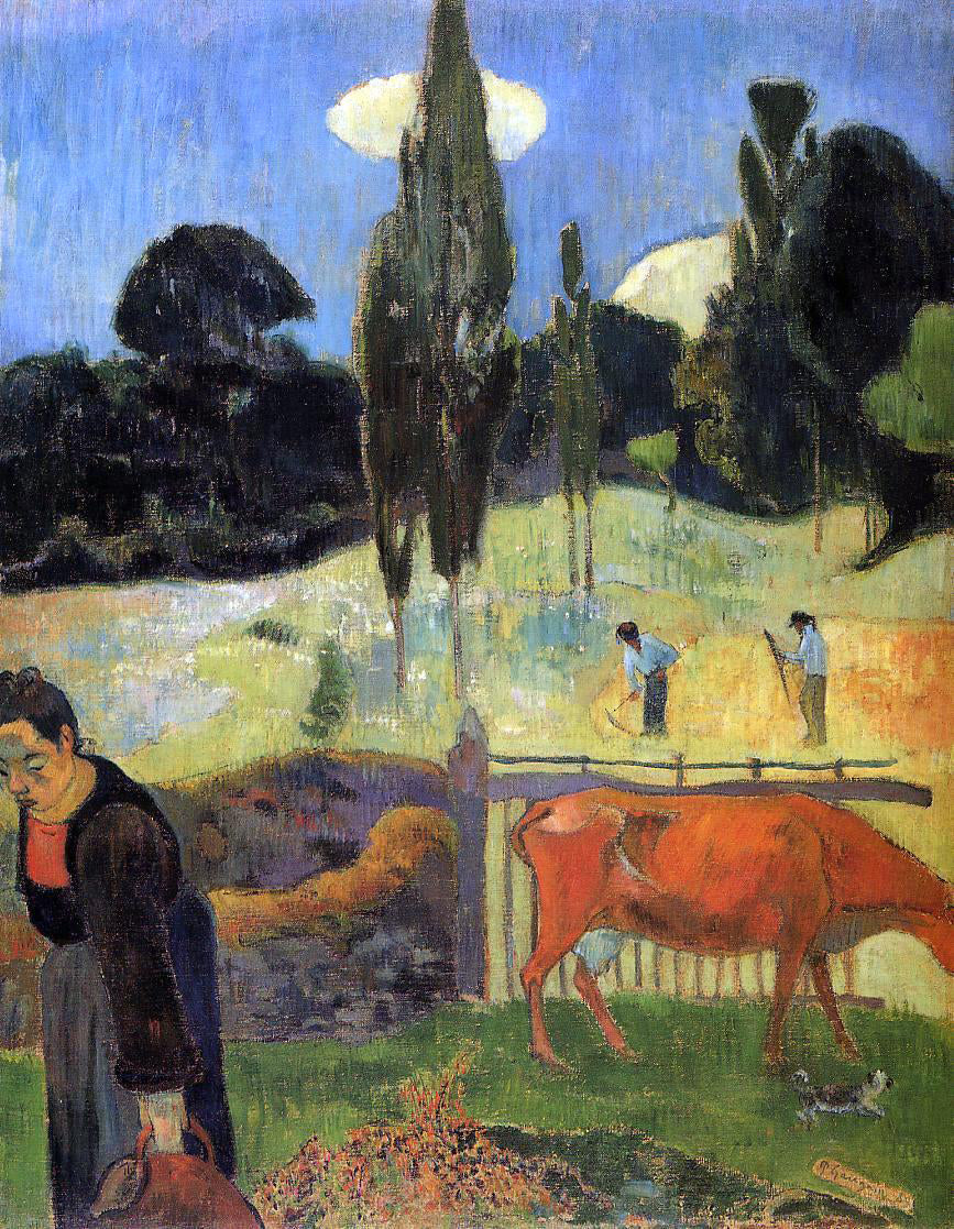 Paul Gauguin The Red Cow - Canvas Print