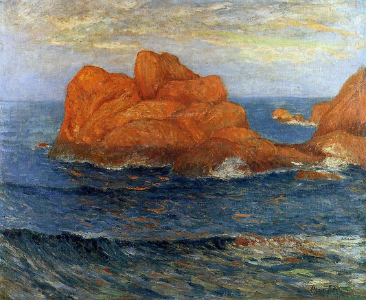 Maxime Maufra The Red Rocks at Belle Ile, Finistere - Canvas Print