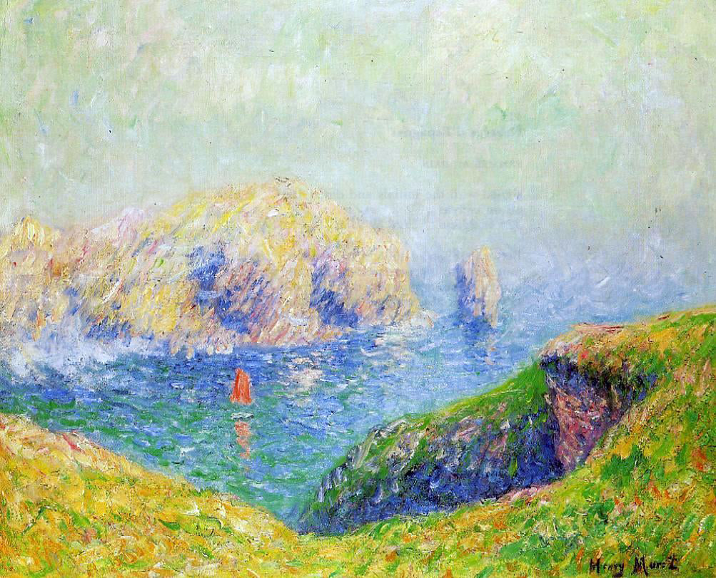 Henri Moret The Red Sail - Canvas Print