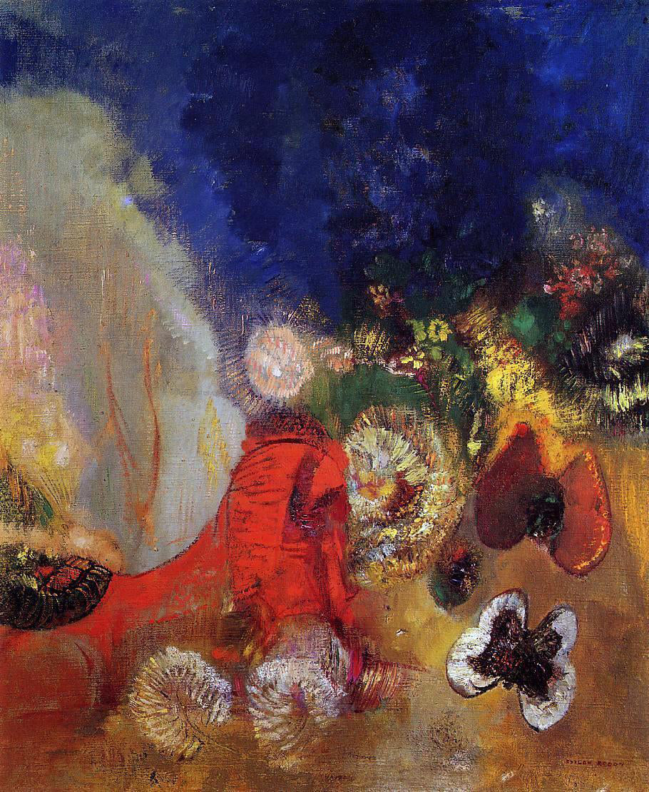 Odilon Redon The Red Sphinx - Canvas Print