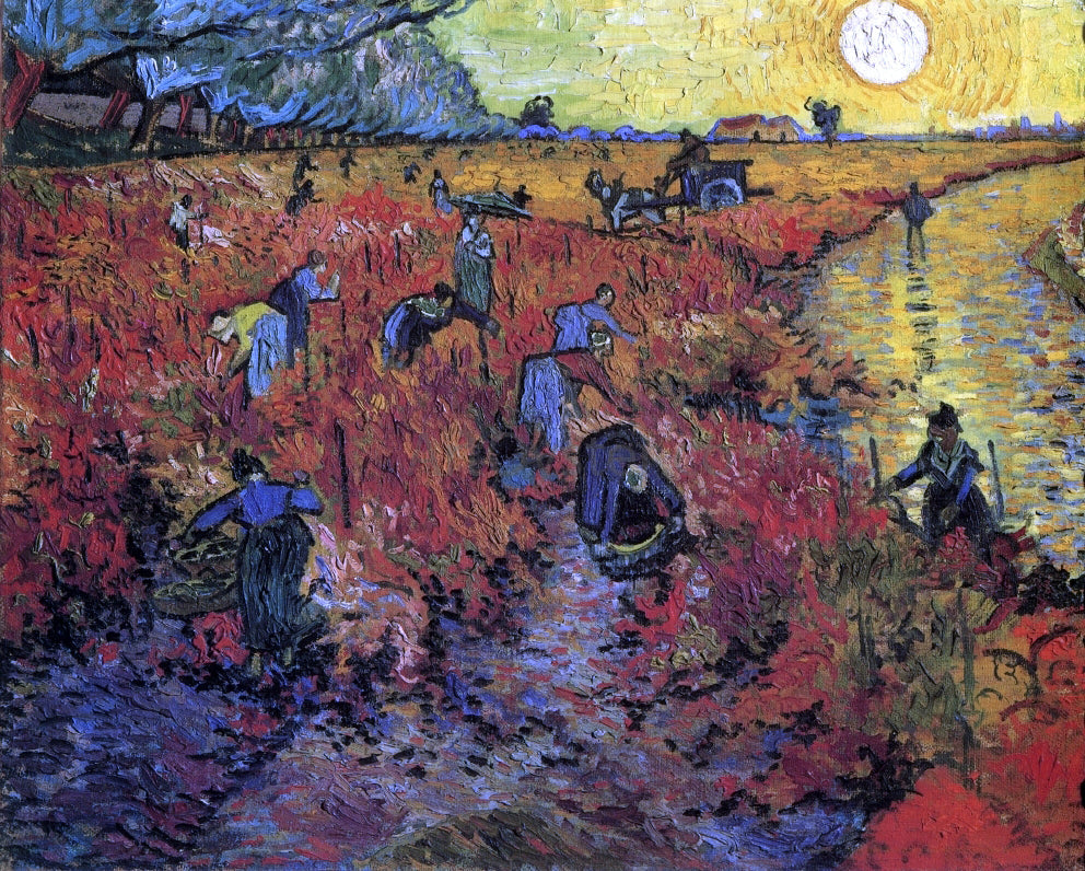 Vincent Van Gogh The Red Vinyard - Canvas Print