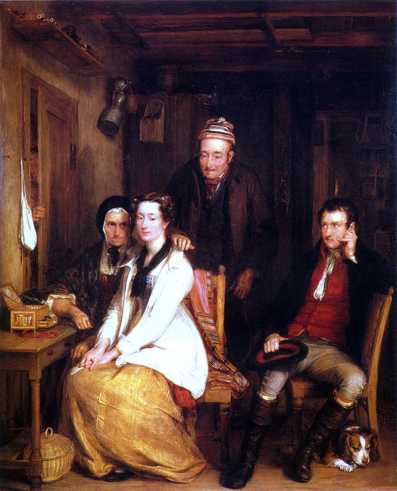 Sir David Wilkie The Refusal From Burn's - Canvas Print