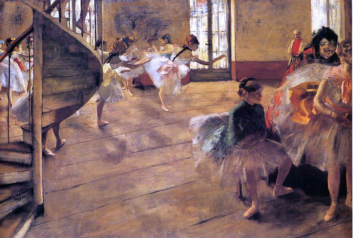 Edgar Degas A Rehearsal - Canvas Print