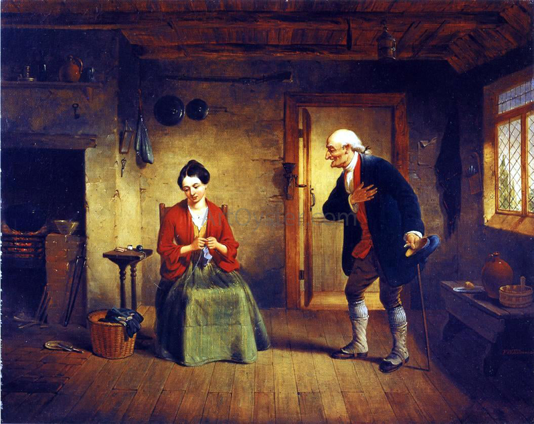 Francis William Edmonds The Rejected Suitor - Canvas Print