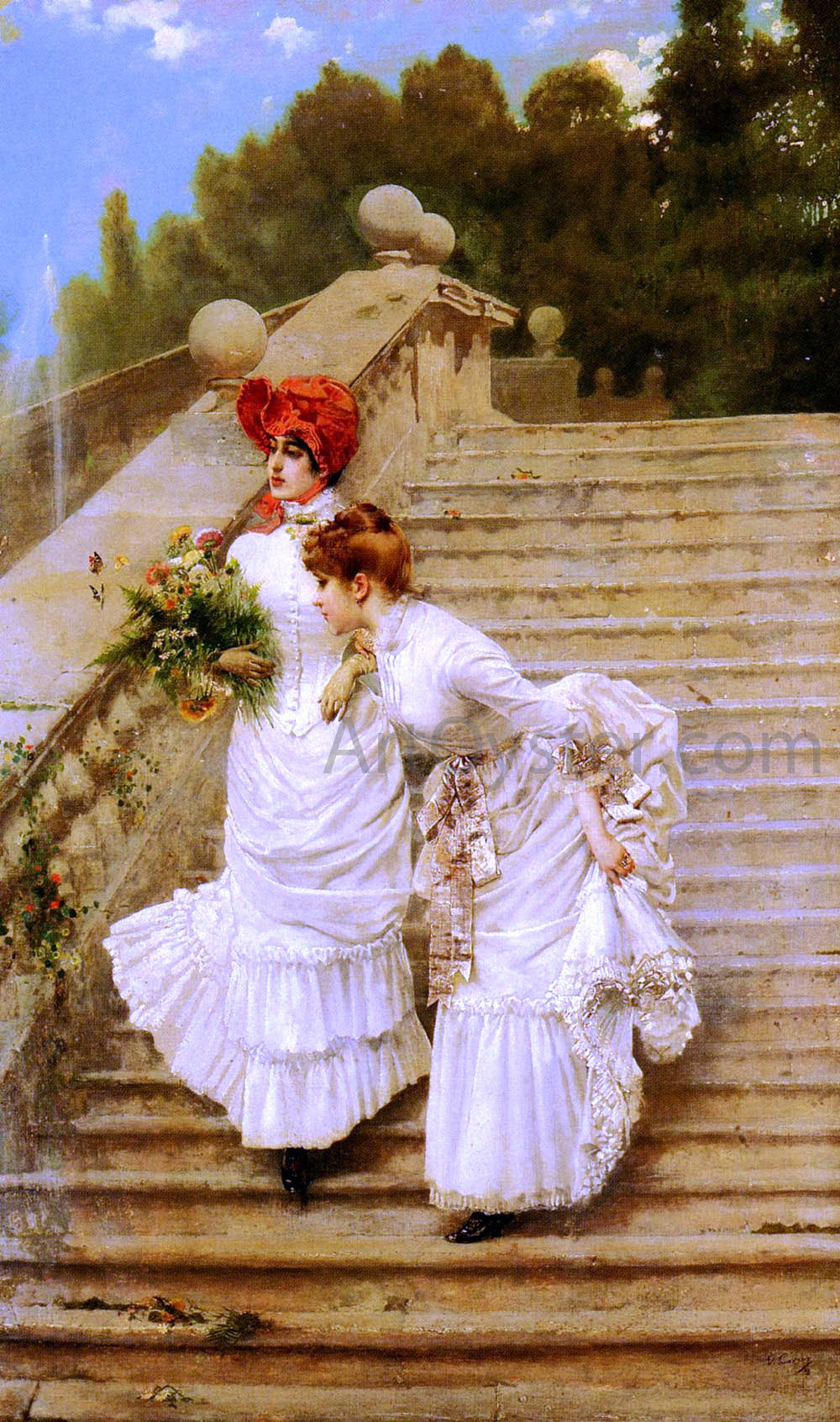 Vittorio Matteo Corcos The Rendezvous - Canvas Print