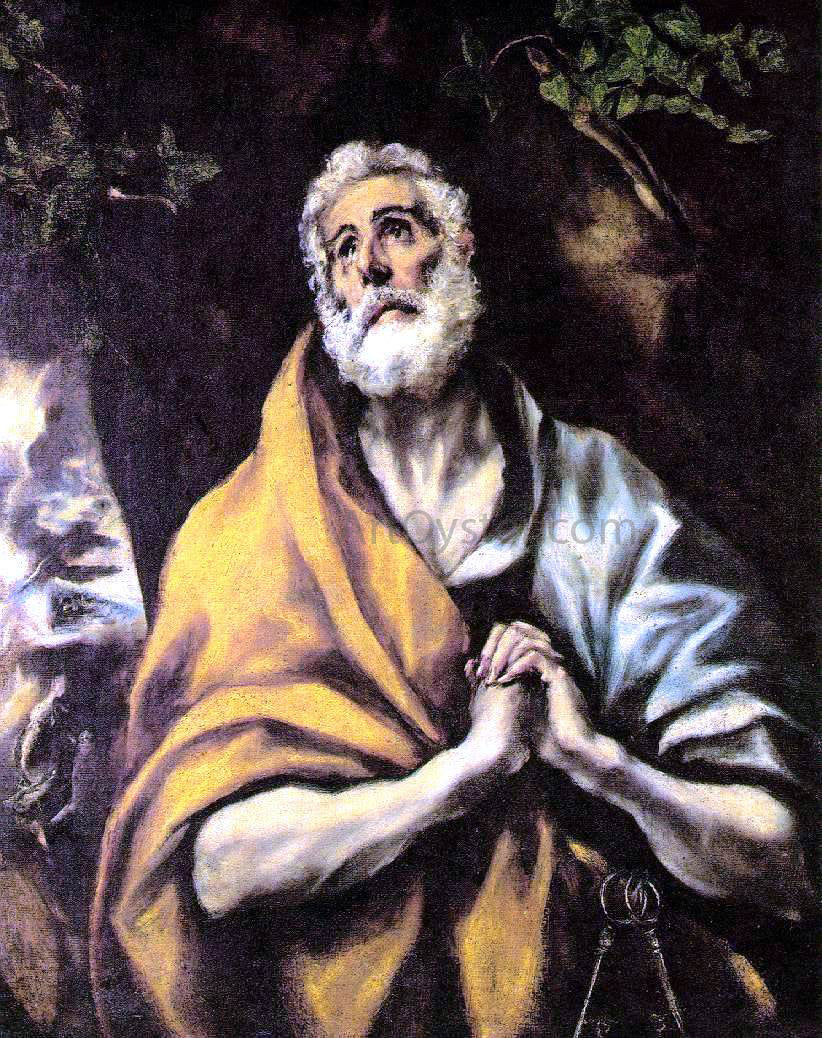 El Greco The Repentant Peter - Canvas Print