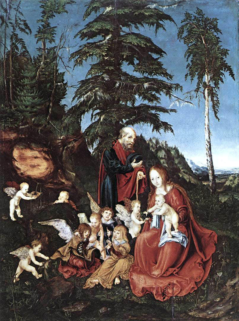 The Elder Lucas Cranach The Rest on the Flight into Egypt - Canvas Print